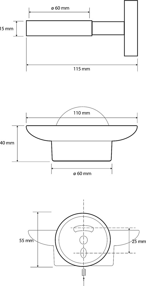 Мыльница Bemeta Dark 104108040 Чёрный