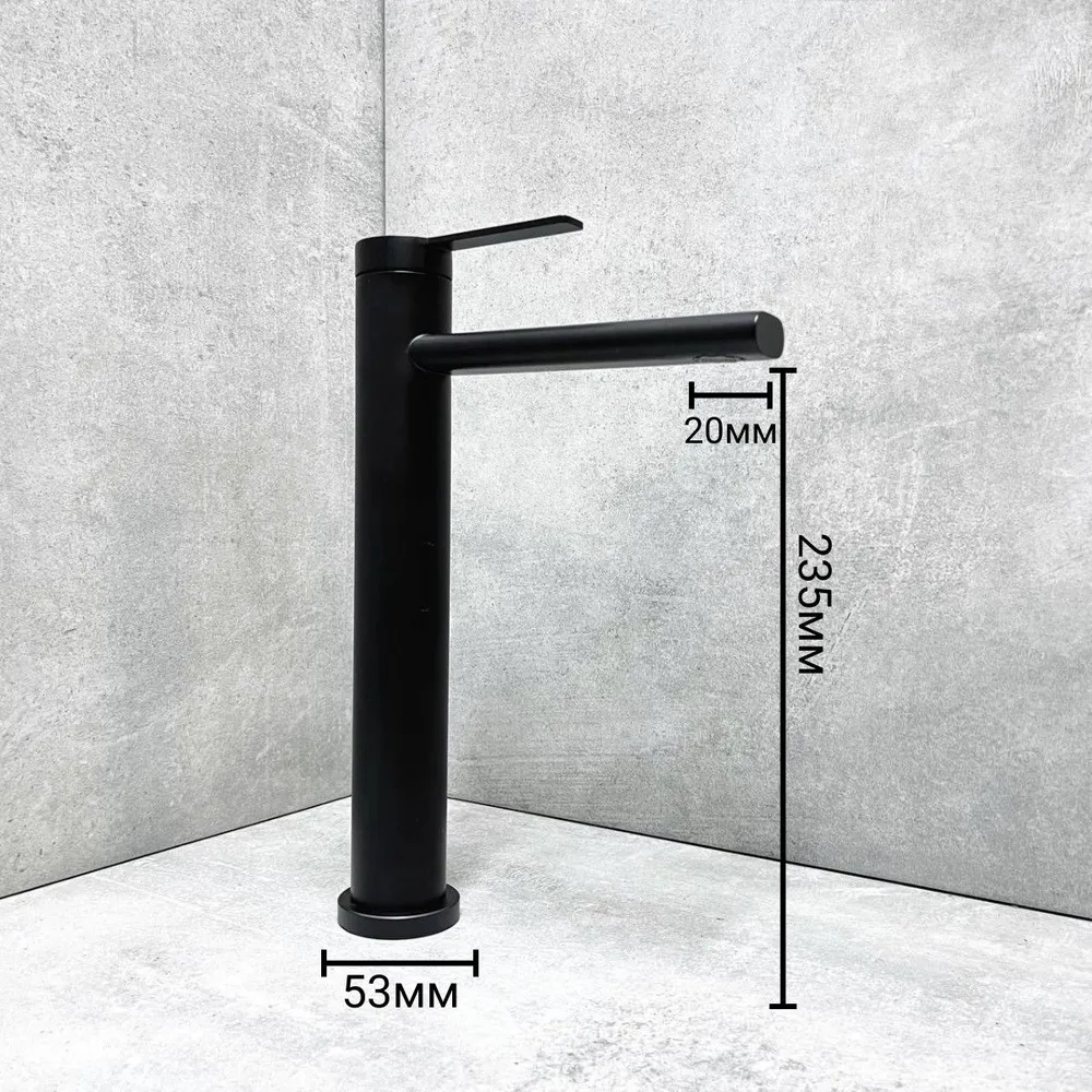 Смеситель для раковины BELZ B11813-7, черный матовый