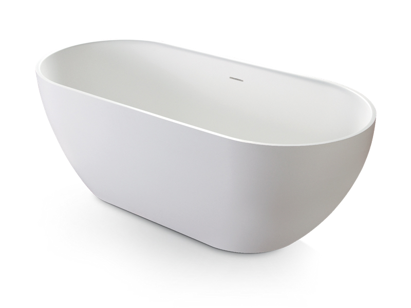 Ванна отдельностоящая Gruppo Treesse Cilvia 170 иск. камень, белый глянцевый