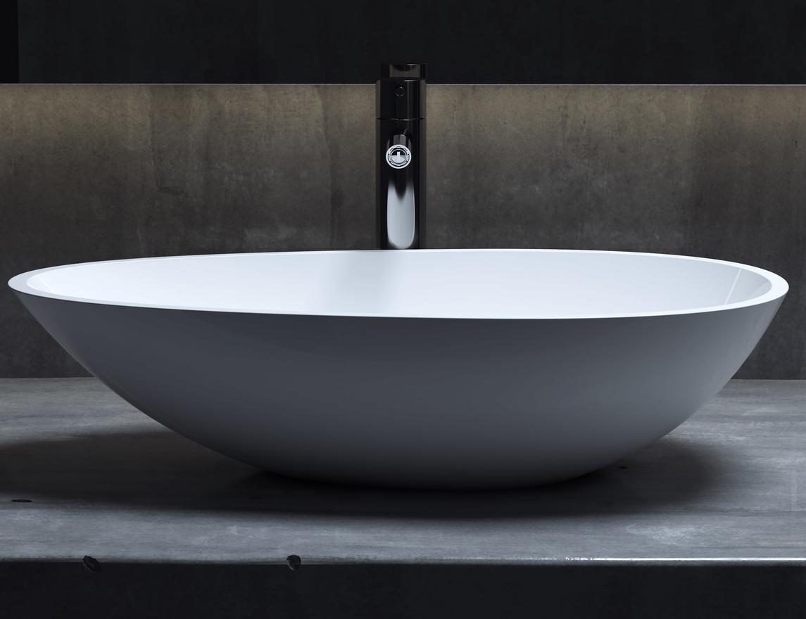 Раковина накладная 58см Salini Callista 1101101G белый