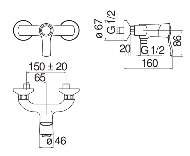 Смеситель для душа Nobili Sofi SI98130CR Хром
