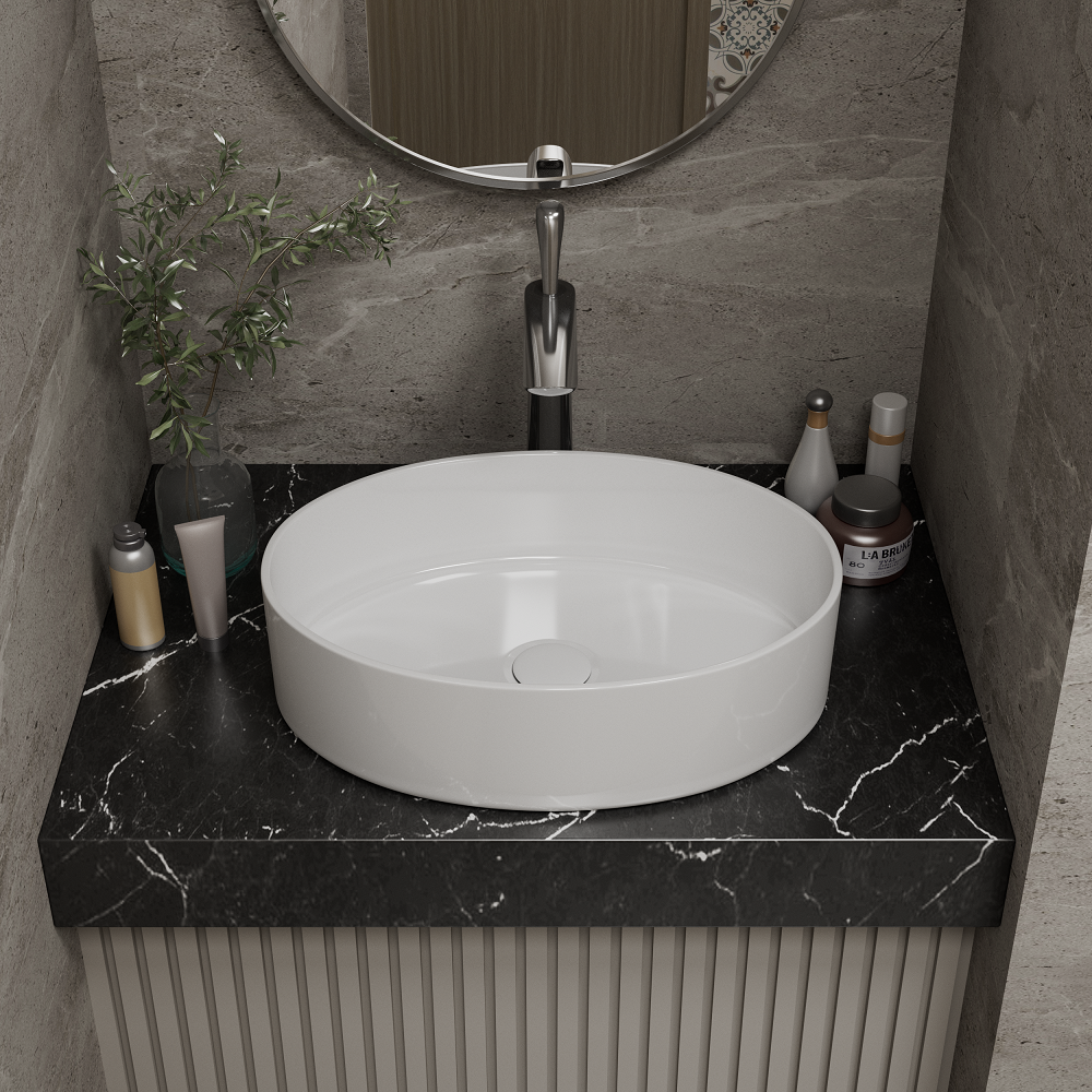 Раковина накладная 50см D&K Matrix DT1390316 белый