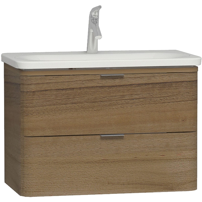 Тумба с раковиной Vitra Nest Trendy 80 подвесная Натуральное дерево