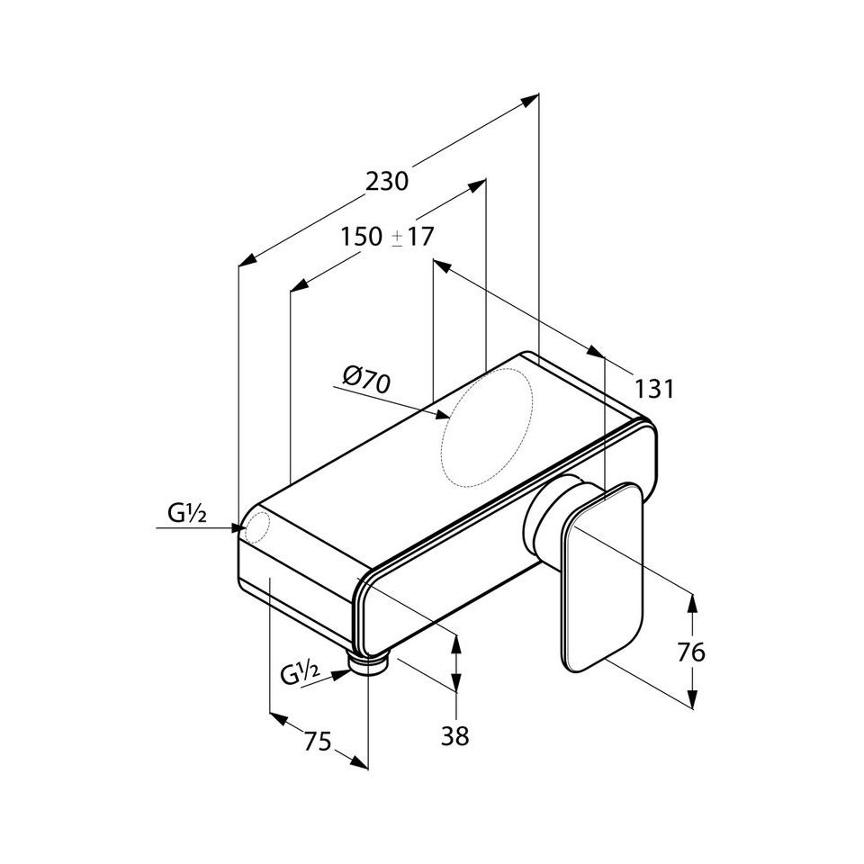 Смеситель для ванны с душем Kludi E2 497140575 хром