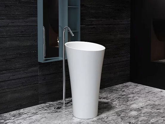 Раковина напольная 50см MonteBianco Pisa Cono 11237 белый матовый