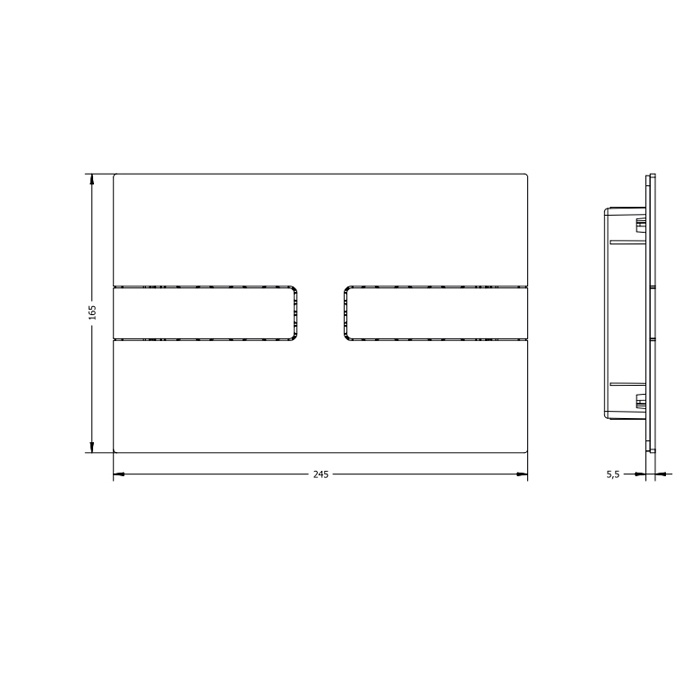 Кнопка смыва ArtCeram INOX-712 712.000.BS нержавеющая сталь