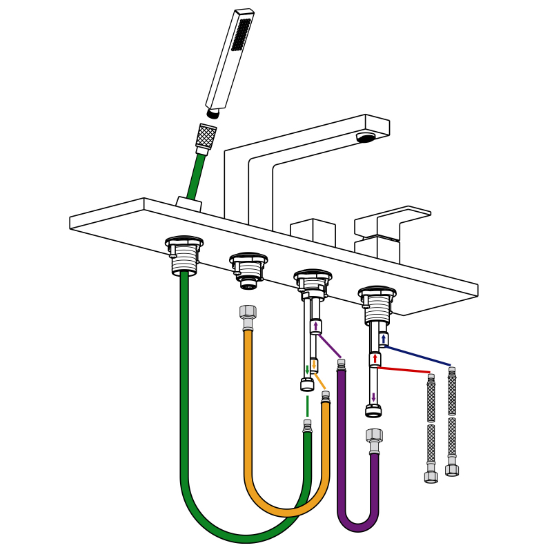 Смеситель на борт ванны Timo Selene 2130/16Y белый матовый