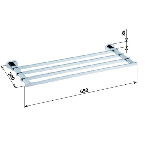 Полка для полотенец Bemeta Oval 118412181 Хром