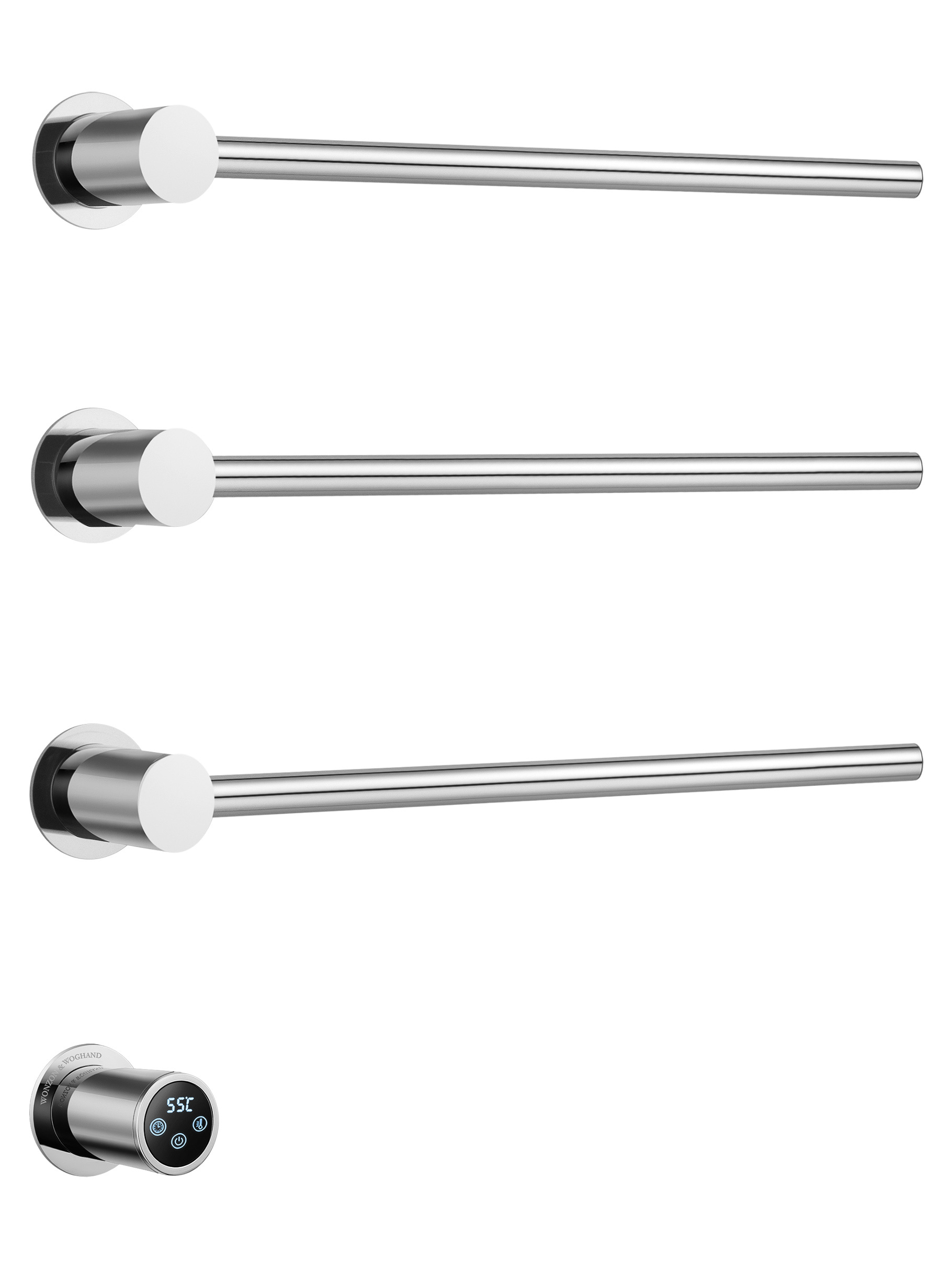 Полотенцесушитель электрический встраиваемый WONZON & WOGHAND HAMBURG, Хром (WW-AL313-CR)