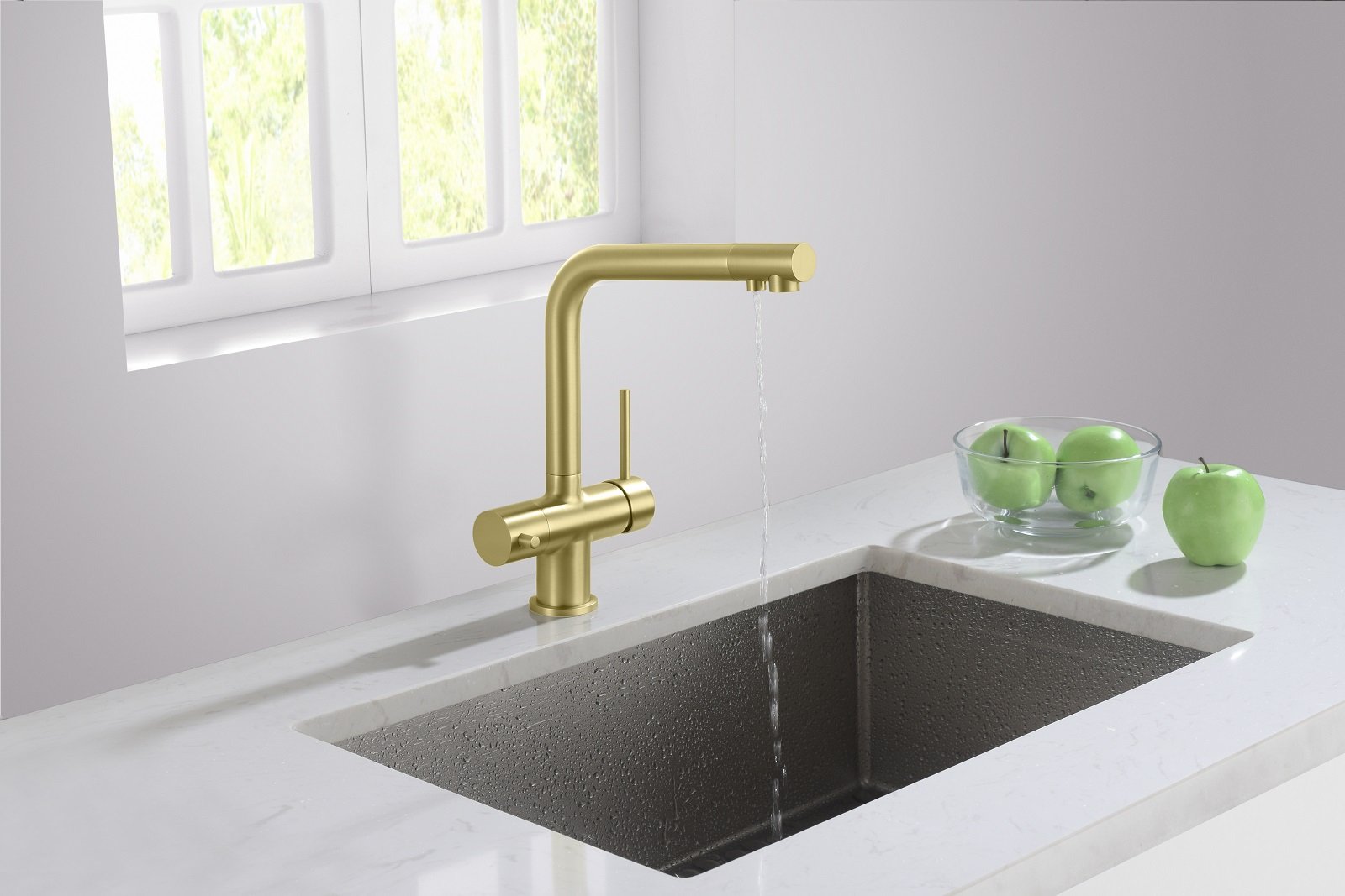 Смеситель для кухни Timo Saona 2396/17FL золото матовое