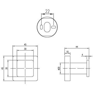 Крючок Villeroy & Boch Elements-Striking TVA15201100061 хром