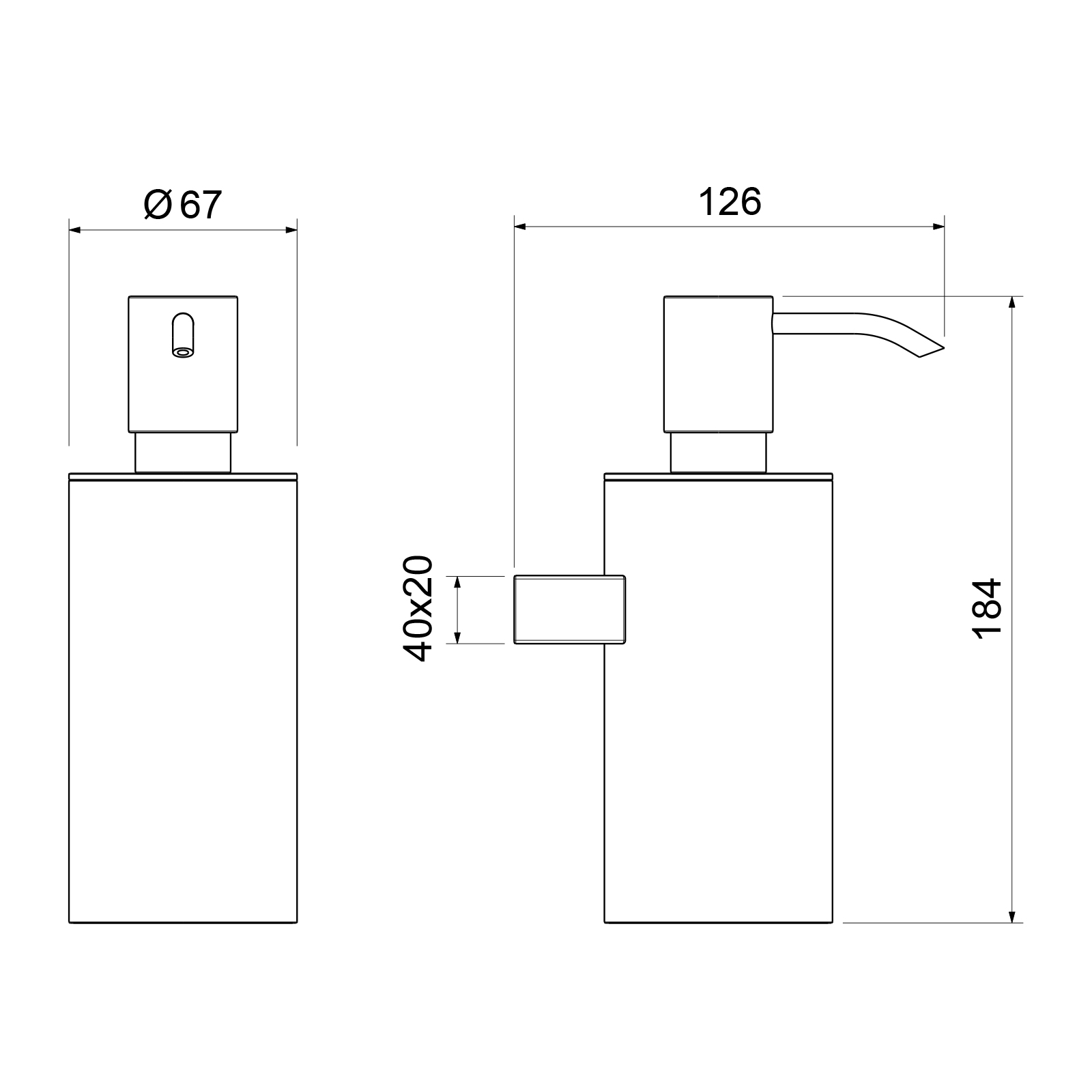 Дозатор подвесной Timo Luiro 18639/03 черный матовый