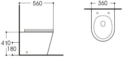 Унитаз приставной Aquatek Вега AQ1906-00 с сиденьем Soft Close