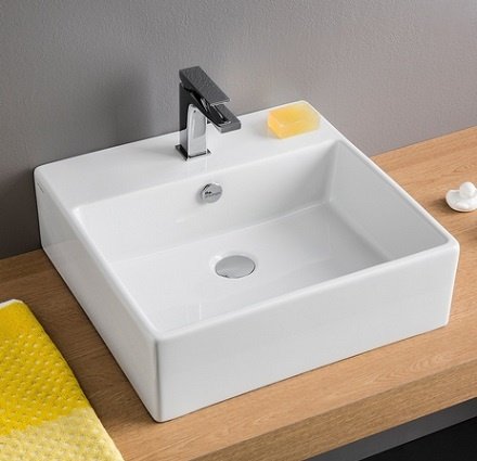 Раковина накладная 50см ArtCeram Quadro QUL002 белый