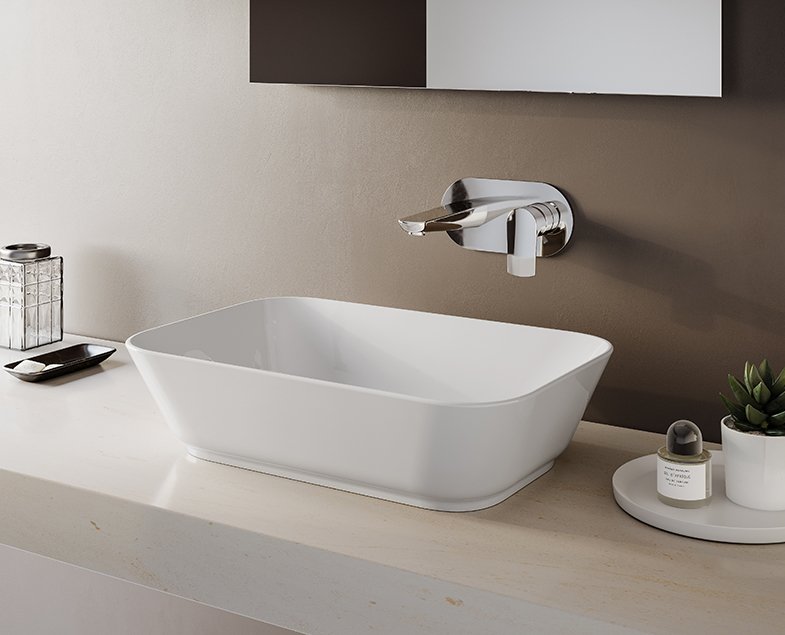 Раковина накладная 60см Vitra Geo 7425B003-0012 белый