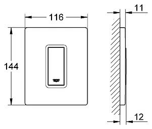 Кнопка смыва Grohe Skate Cosmopolitan 38784SD0 сталь