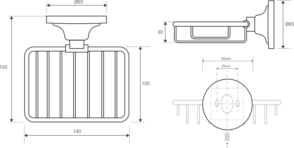 Мыльница Bemeta Retro bronze 144108167 Бронза