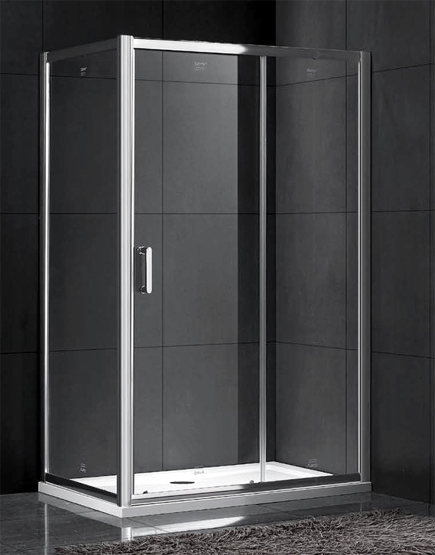 Душевой угол GEMY Victoria 150x75x190 профиль хром, стекло прозрачное