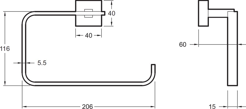 Полотенцедержатель Jacob Delafon Mecanique E77833-CP Хром