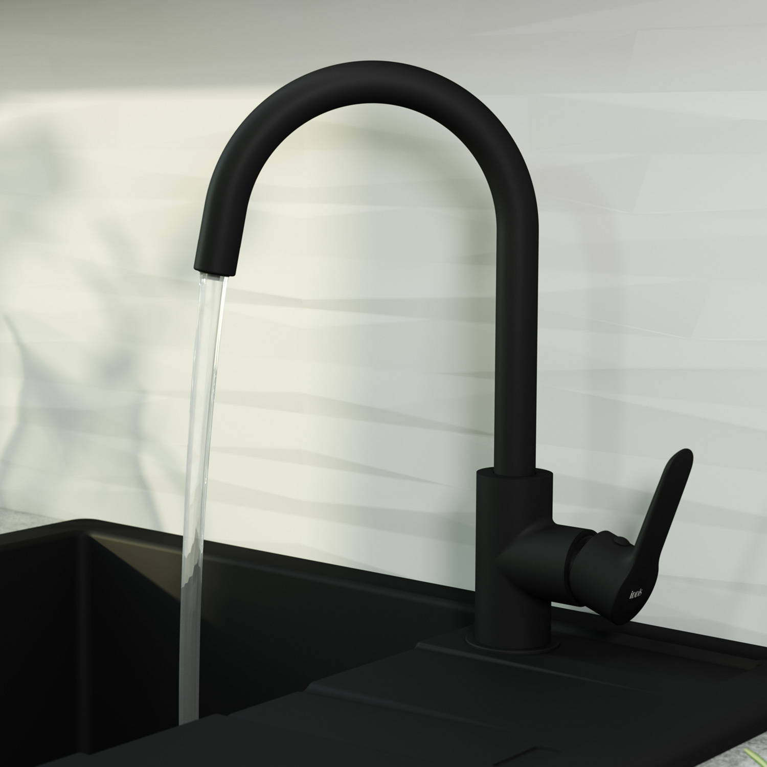 Смеситель для кухни с подключением фильтра для питьевой воды IDDIS Cuba CUBBLFJi05 черный матовый