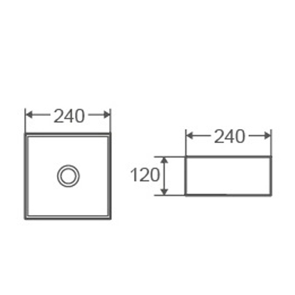 Раковина накладная 24см D&K Berlin DT1431116 белый