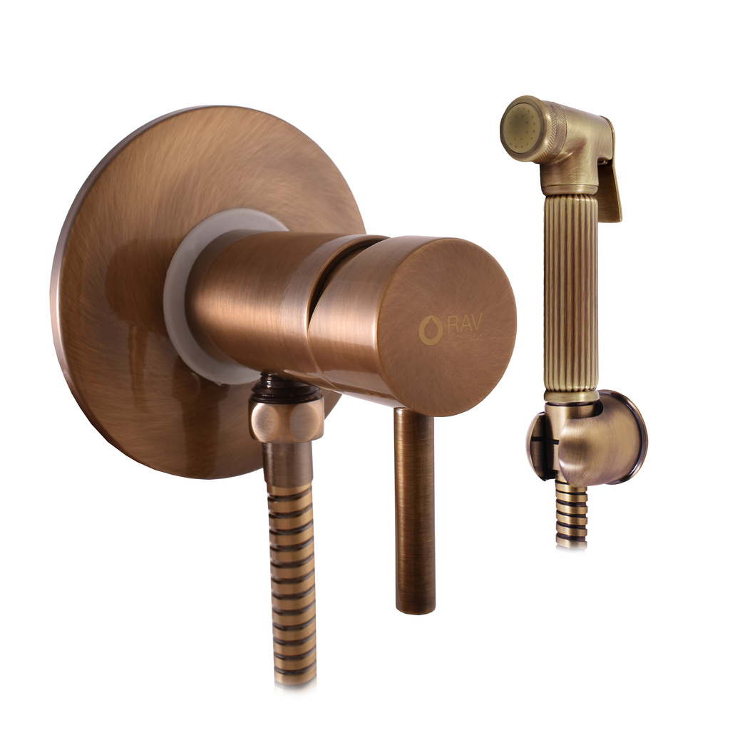 Гигиенический душ со смесителем Rav Slezak Seina SE947/1SM, бронза