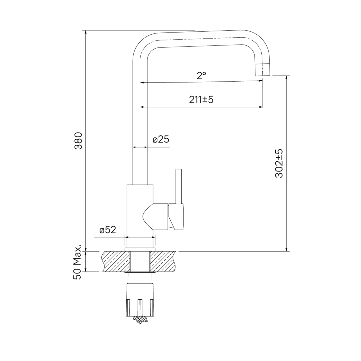 Смеситель для кухни IDDIS Kitchen K05STL0i05 хром глянцевый