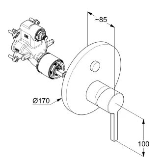 Смеситель для душа Kludi Nova Fonte 206550515 хром