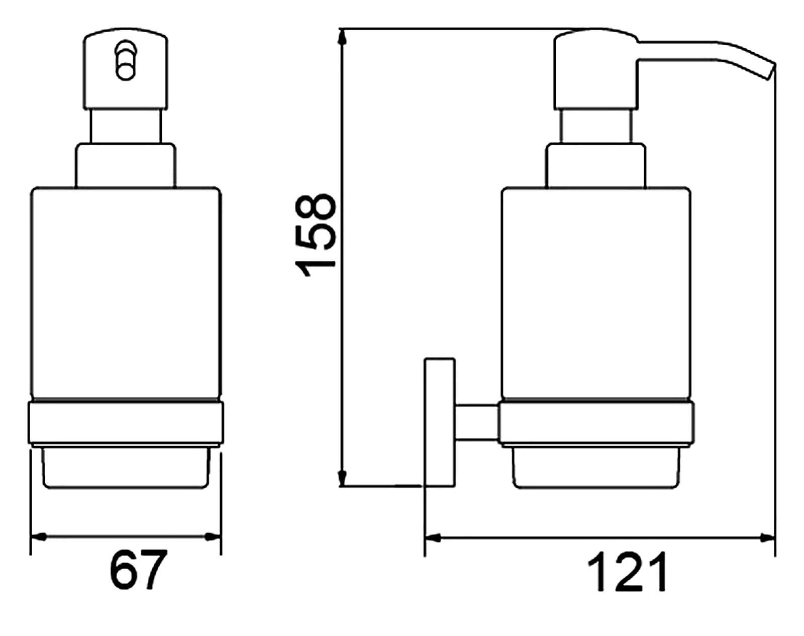 Дозатор подвесной Timo Saona 13039/00 хром