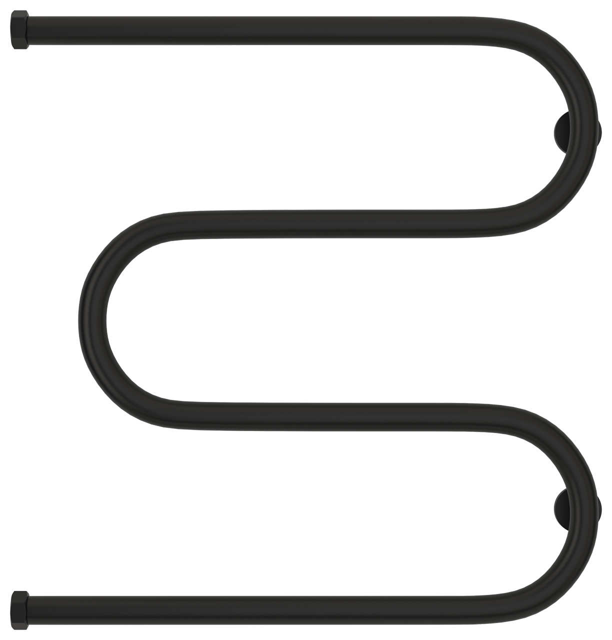 Полотенцесушитель водяной Сунержа М-образный 60х60 черный матовый