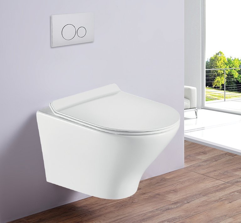 Унитаз подвесной Esbano ASTER белый, с сиденьем микролифт