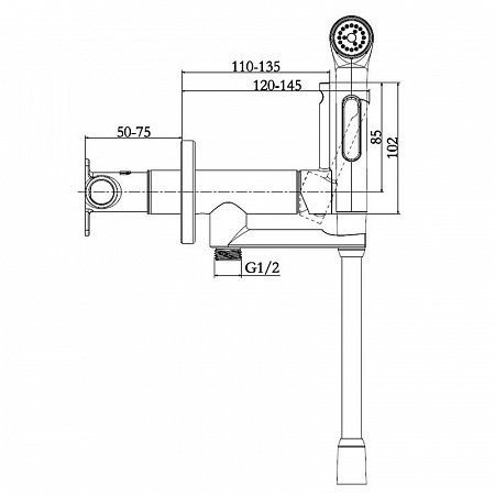 Гигиенический душ со смесителем Jacob Delafon Elate 2.0 E28317-CP хром