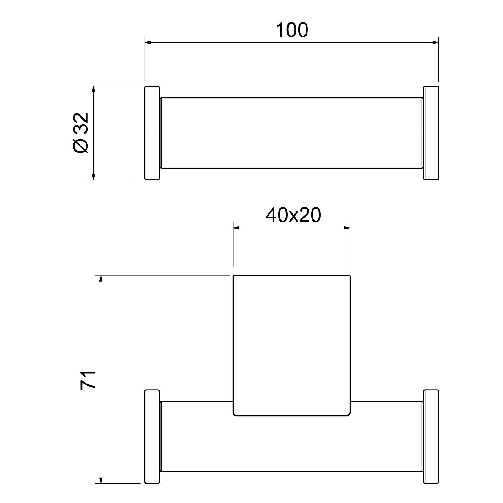 Крючок двойной Timo Luiro 18512/18 черное золото