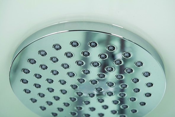 Душевая кабина Esbano LED ESKL100CR 100x100x210см, профиль белый, стекло рифленое