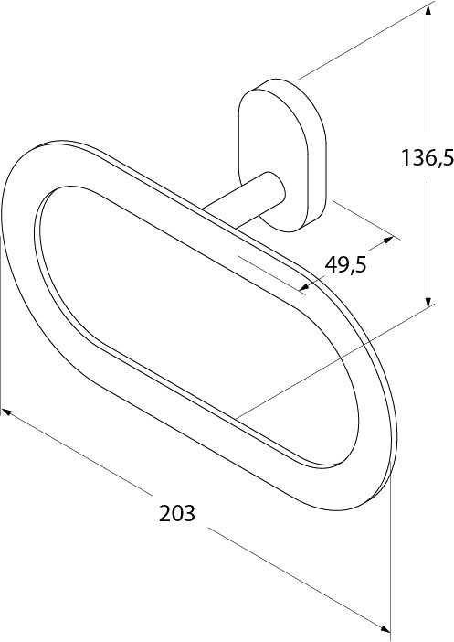 Кольцо для полотенец Iddis Mirro Plus MRPSBO0i51 Хром