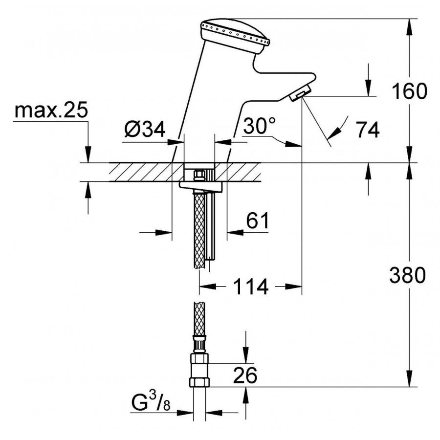 Смеситель для раковины Grohe Contromix 36109000 хром