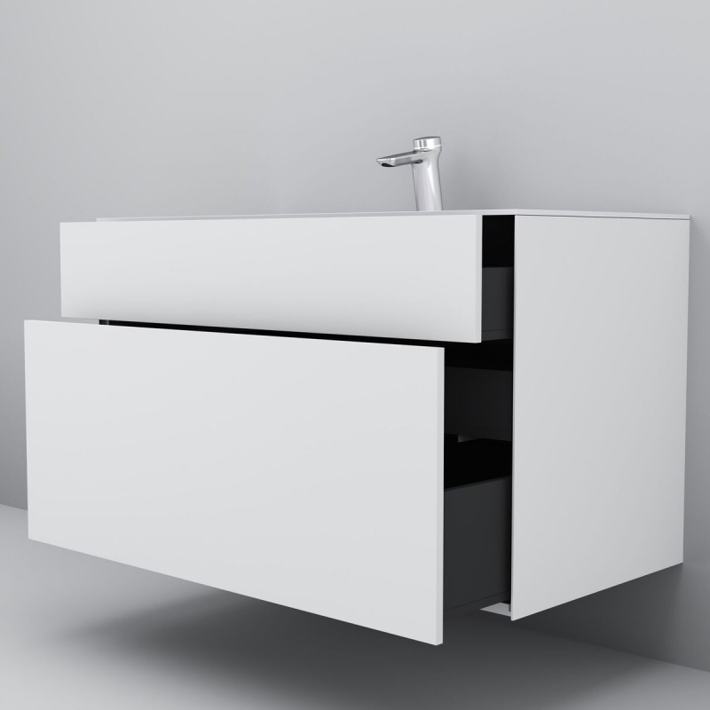 Тумба под раковину AM PM Inspire V2.0 100 подвесная Белая матовая