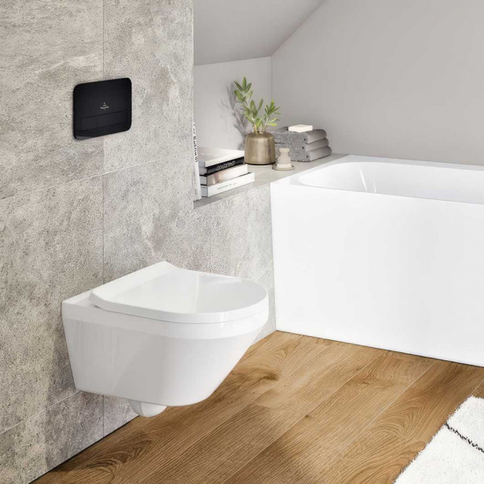 Унитаз подвесной безободковый Villeroy & Boch Architectura TwistFlush 4616CB01 с сиденьем микролифт