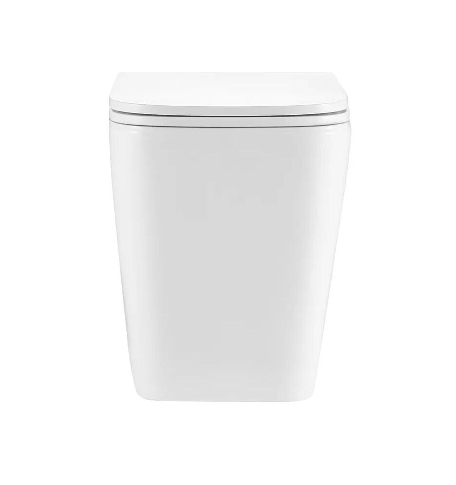 Унитаз приставной безободковый GID TRS-264 с сиденьем микролифт, белый