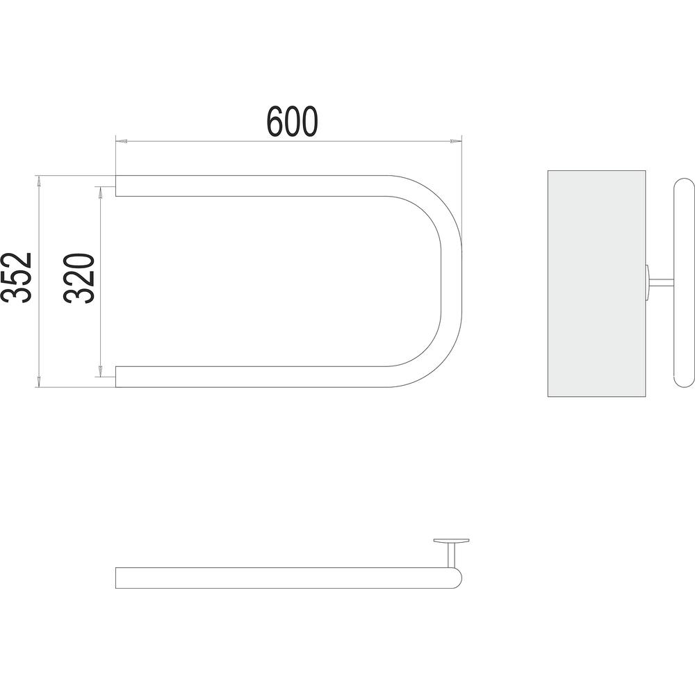 Полотенцесушитель водяной Terminus П-образный (1") 320х60