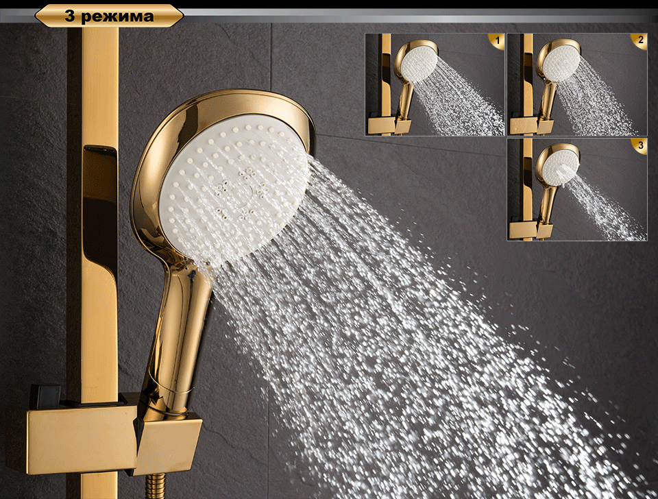 Душевая стойка D&K Berlin.Tourto DA1433703A01 золото