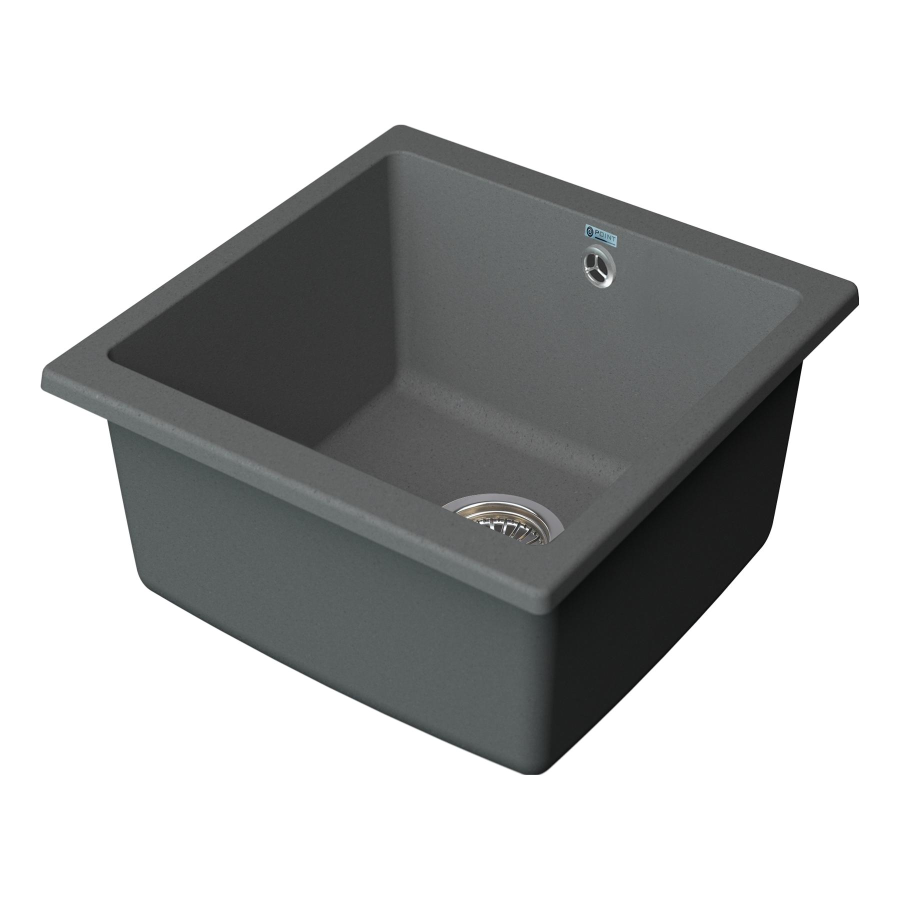 Мойка кухонная Point Бату 45 PN3008AL, серый
