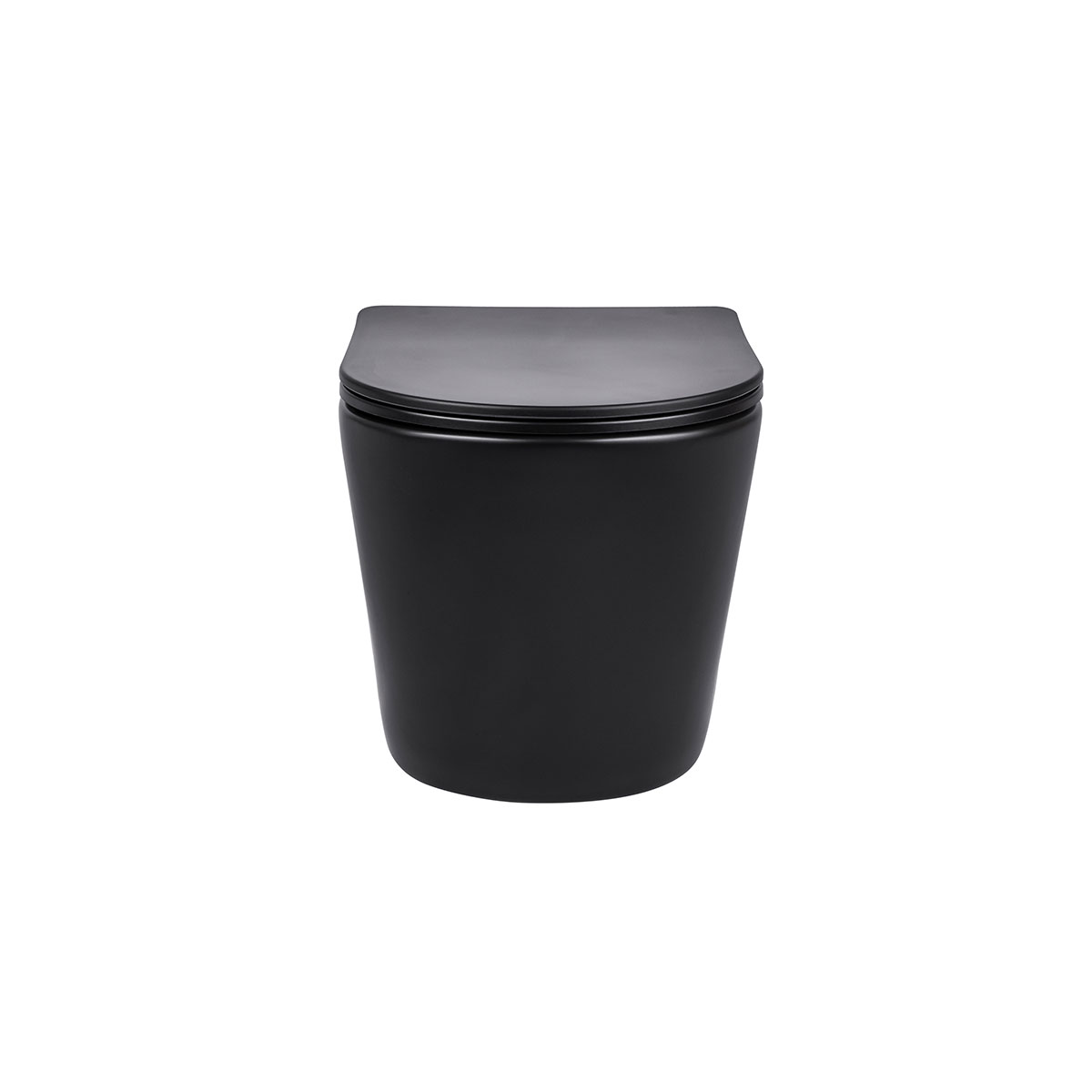 Унитаз подвесной безободковый Vincea Piatti VT1-11MB черный матовый, с сиденьем микролифт