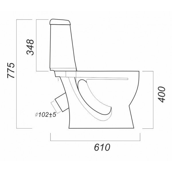 Унитаз Sanita Идеал Комфорт IDLSACC01010713 белый с бачком и сиденьем микролифт