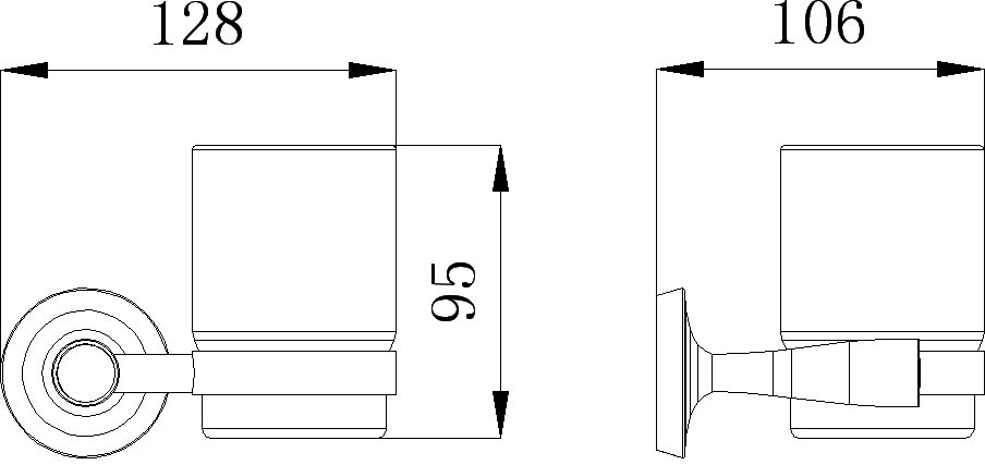 Стакан для зубных щеток Rush Balearic BA39310 Хром