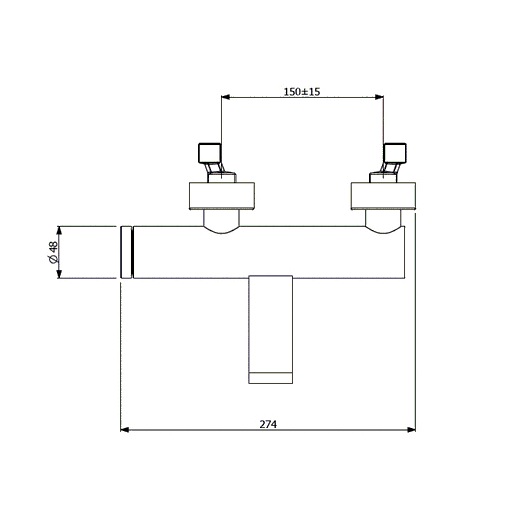 Смеситель для ванны с душем Villeroy & Boch Dawn TVT10650115161 хром