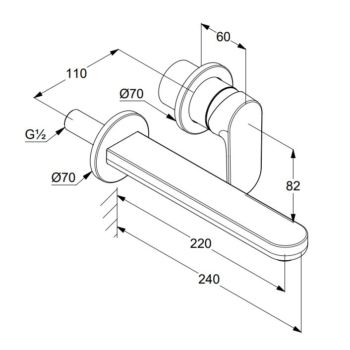 Смеситель для раковины Kludi Louva 242450575 хром
