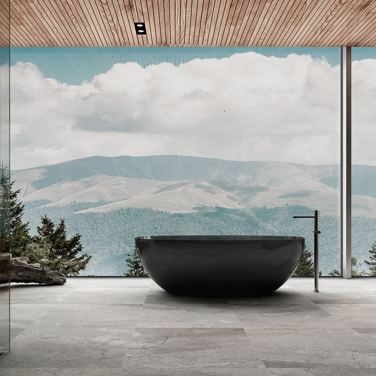 Ванна из полиэфирной смолы 170х75 Vincea VBT-6T01B черный