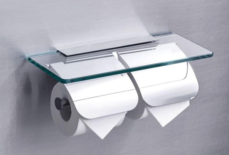 Держатель туалетной бумаги Rush Edge ED77132 двойной Хром