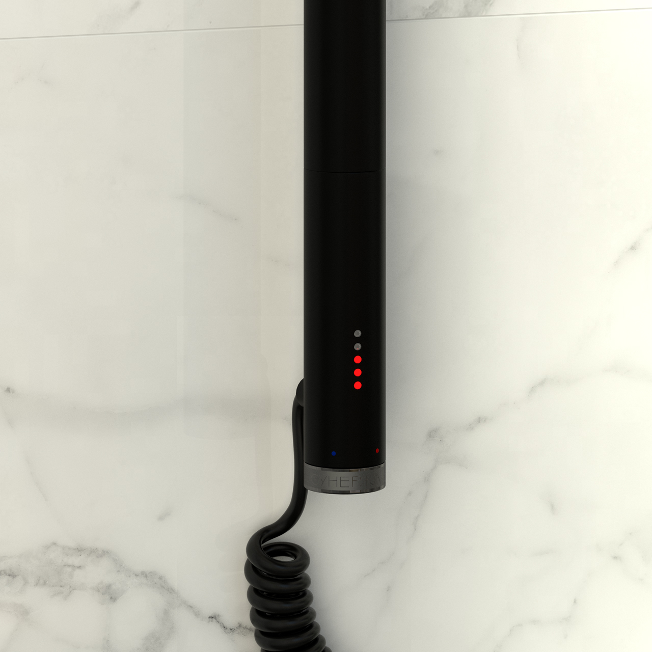 Полотенцесушитель электрический Сунержа Эпатаж 80х60 черный матовый, подключение правое